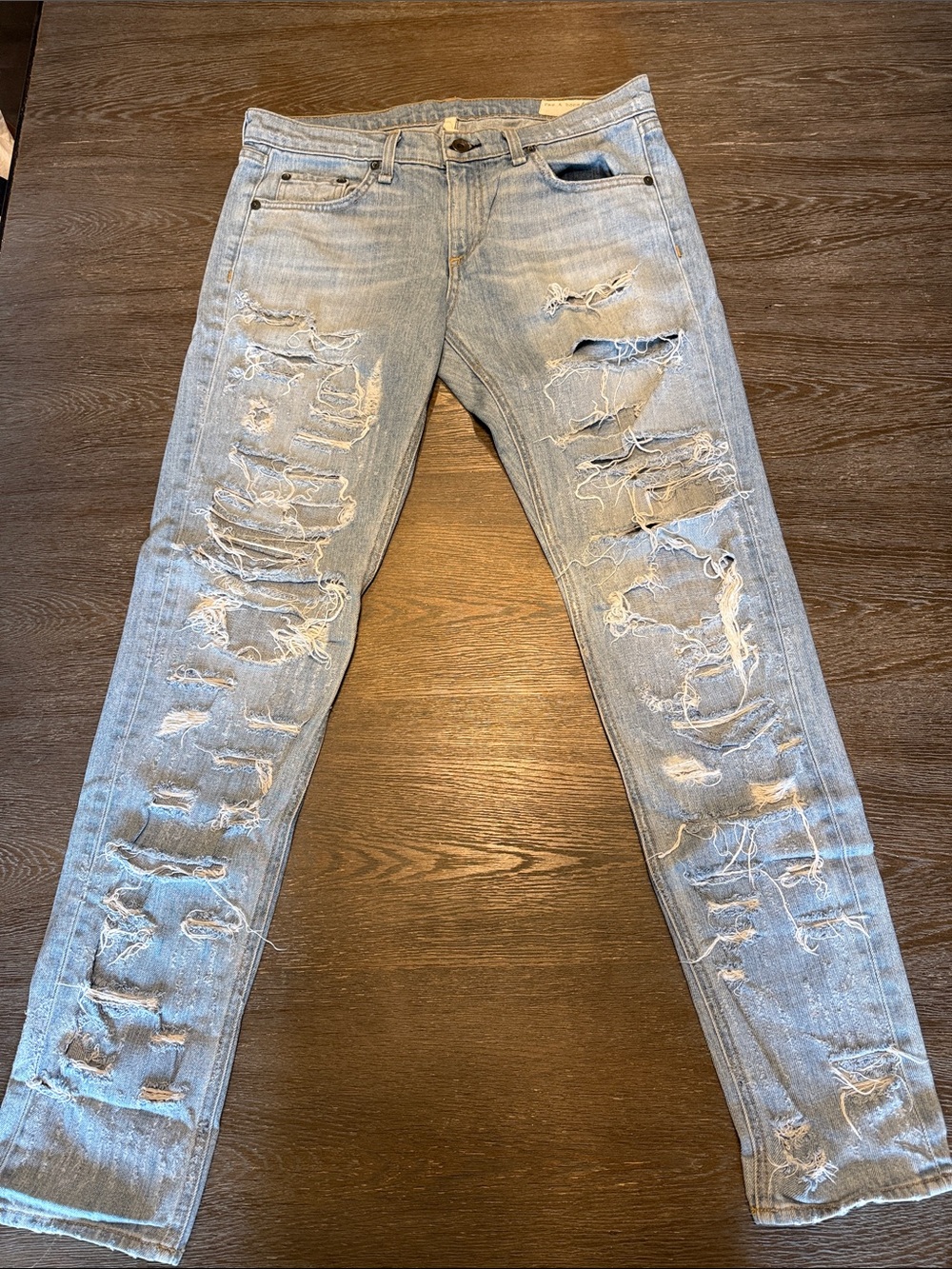 rag & bone THE DRE Light Blue Denim Jeans